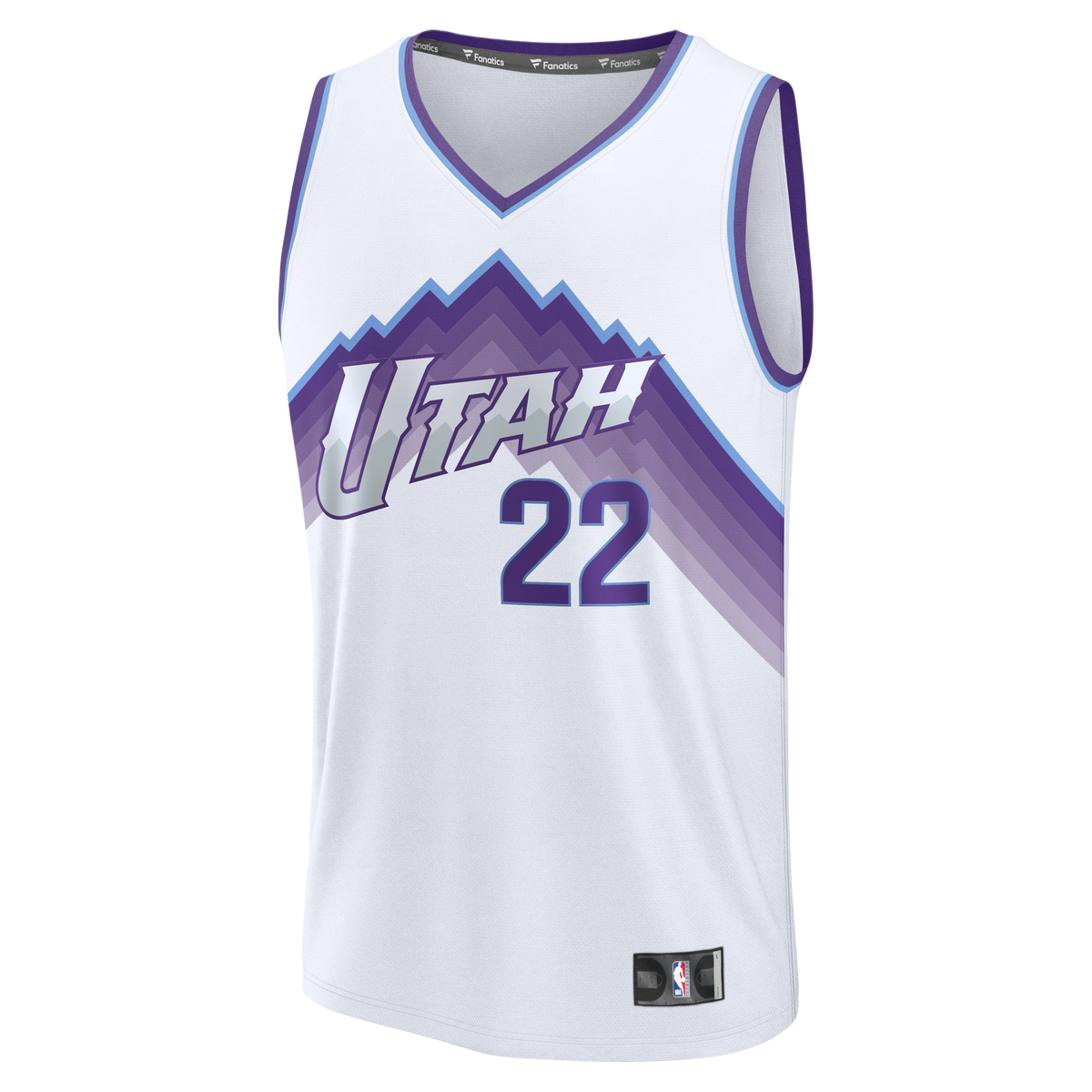 Youth Utah Jazz Darryn Peterson Fanatics White Fast Break Replica Jersey - Association Edition