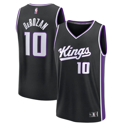 Youth Sacramento Kings DeMar DeRozan Fanatics Black Fast Break Replica Player Jersey - Icon Edition