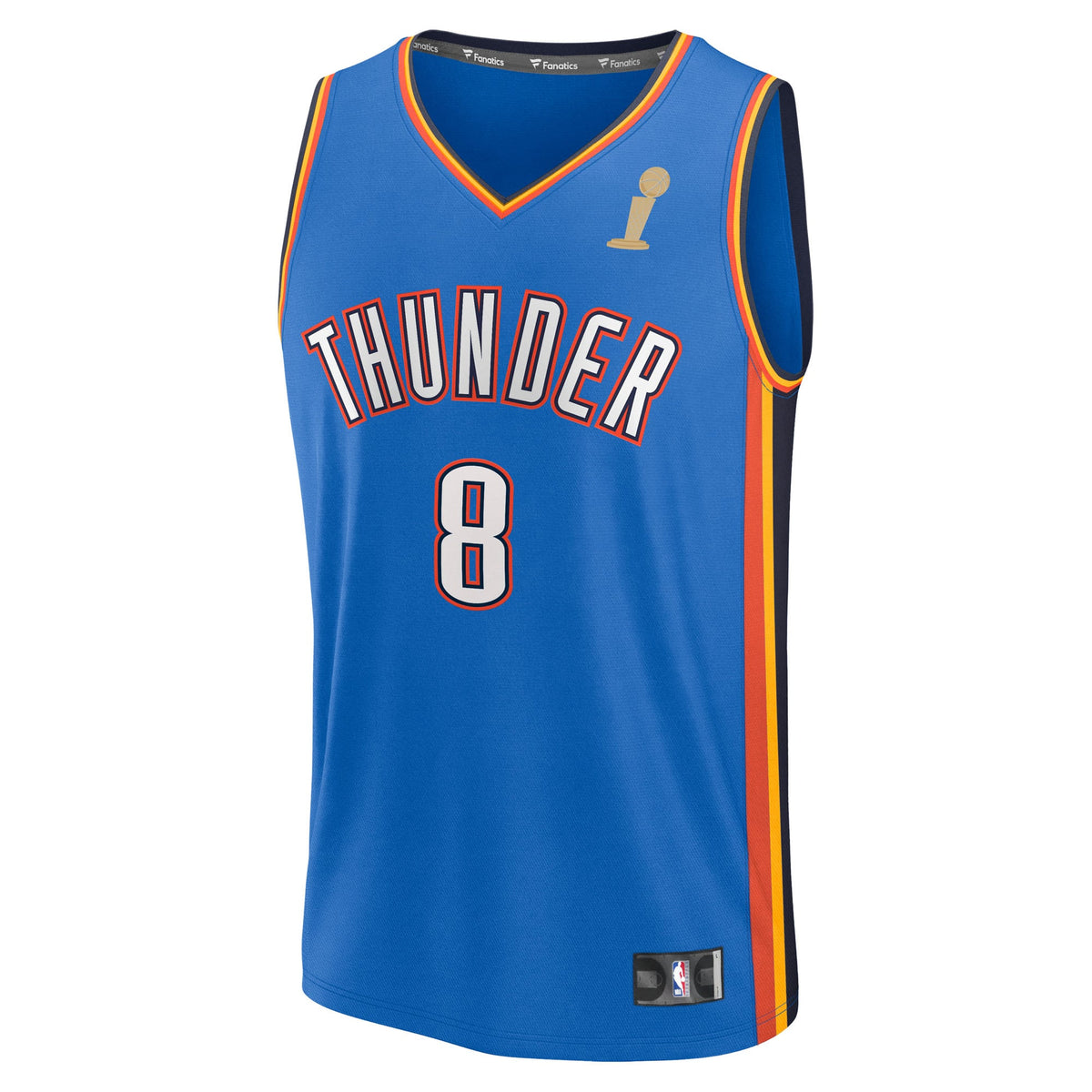 Youth Oklahoma City Thunder Jalen Williams Fanatics Blue 2025 NBA Finals Champions Fast Break Replica Player Jersey - Icon Ed