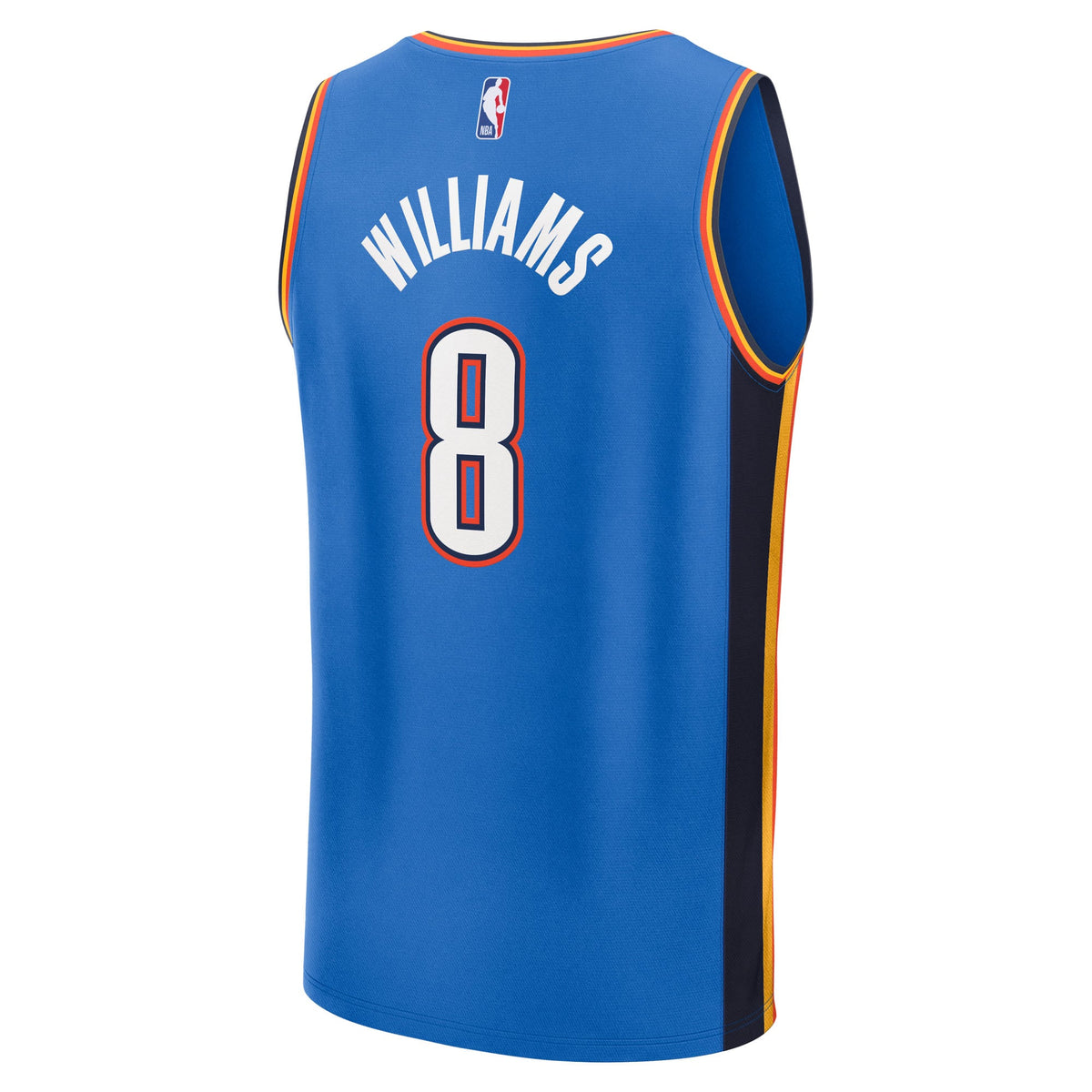 Youth Oklahoma City Thunder Jalen Williams Fanatics Blue 2025 NBA Finals Champions Fast Break Replica Player Jersey - Icon Ed
