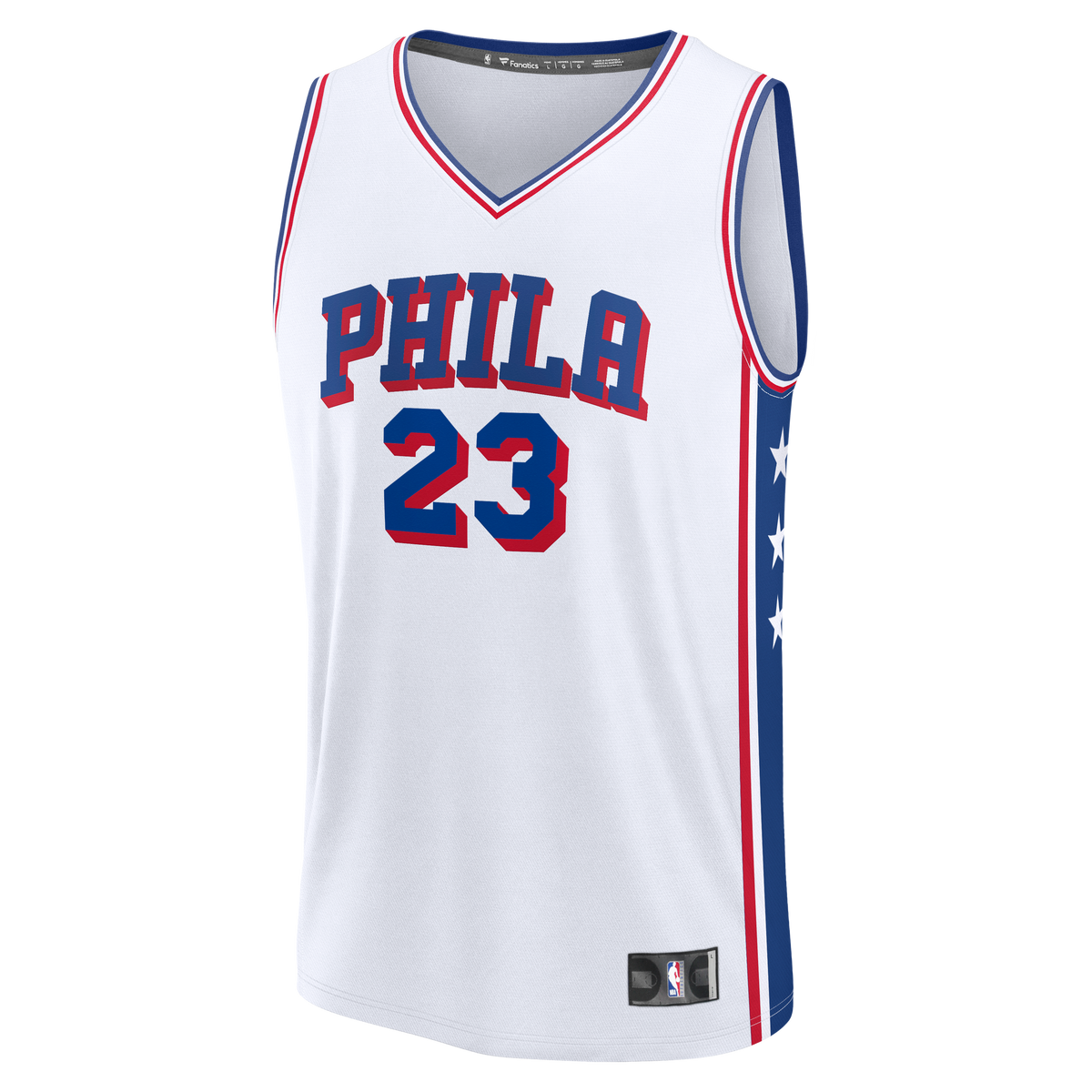 Youth Philadelphia 76ers LeBron James Fanatics White Fast Break Jersey - Association Edition