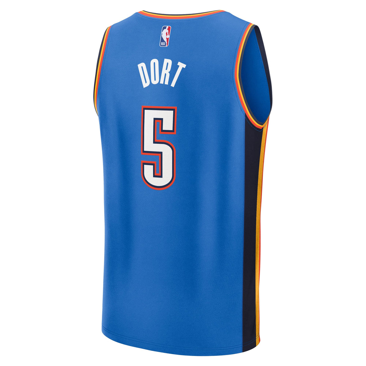 Youth Oklahoma City Thunder Luguentz Dort Fanatics Blue 2025 NBA Finals Champions Fast Break Replica Player Jersey - Icon Edi