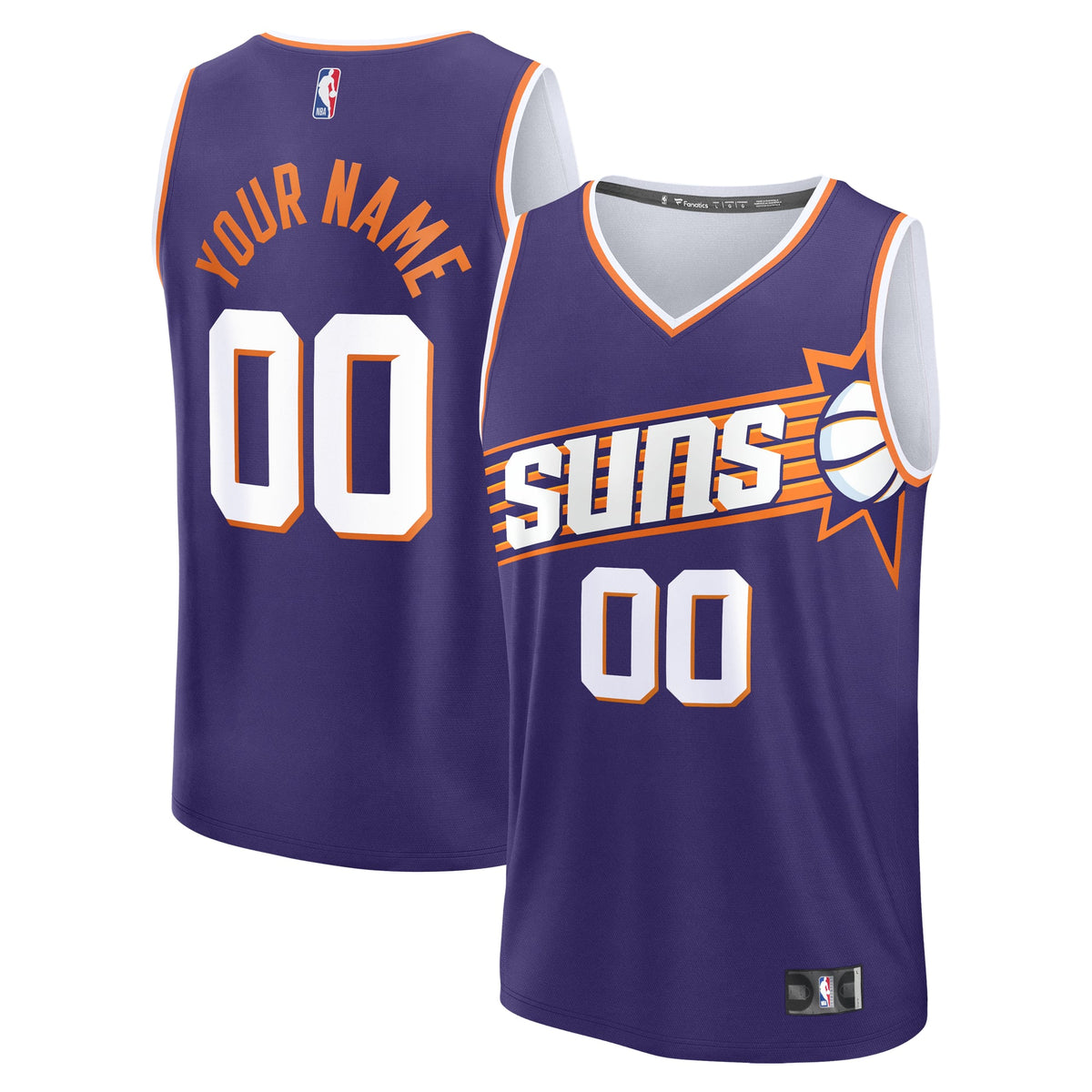 Youth Phoenix Suns Fanatics Purple Fast Break Custom Replica Jersey - Icon Edition