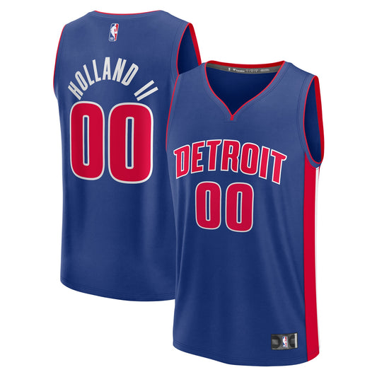 Youth Detroit Pistons Ron Holland II Fanatics Blue Fast Break Replica Player Jersey - Icon Edition