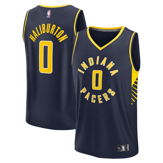 Youth Indiana Pacers Tyrese Haliburton Fanatics Navy Fast Break Replica Player Jersey - Icon Edition