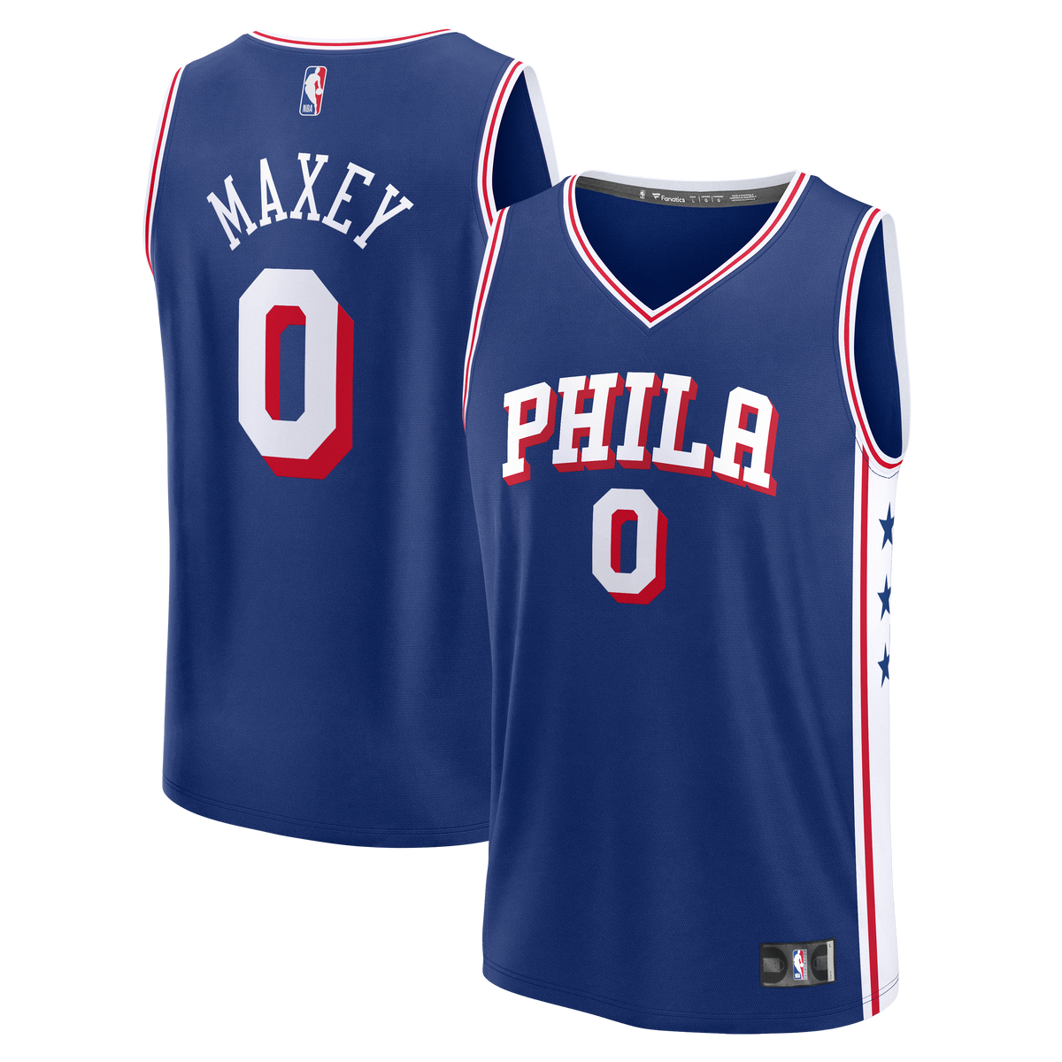 Youth Philadelphia 76ers Tyrese Maxey Fanatics Royal Fast Break Replica Player Jersey - Icon Edition