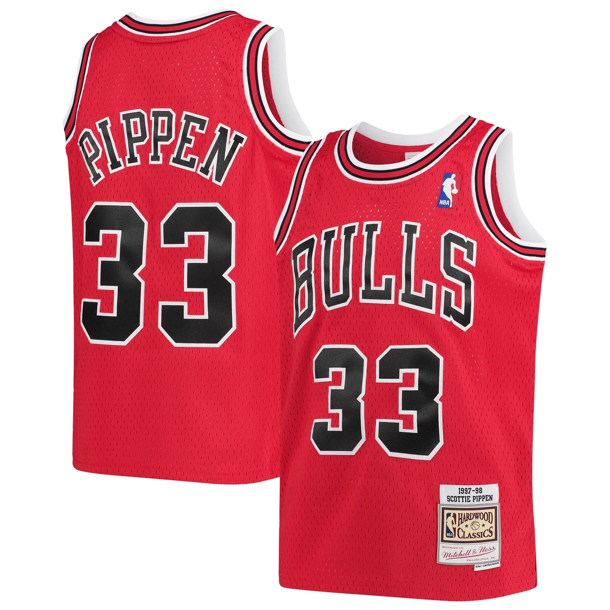 Youth Chicago Bulls Scottie Pippen Mitchell & Ness Red 1997-98 Hardwood Classics Swingman Jersey