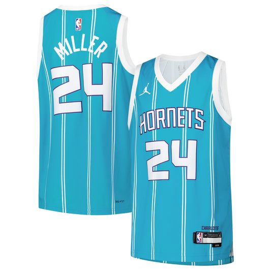 Youth Charlotte Hornets Brandon Miller Nike Teal Swingman Jersey - Icon Edition