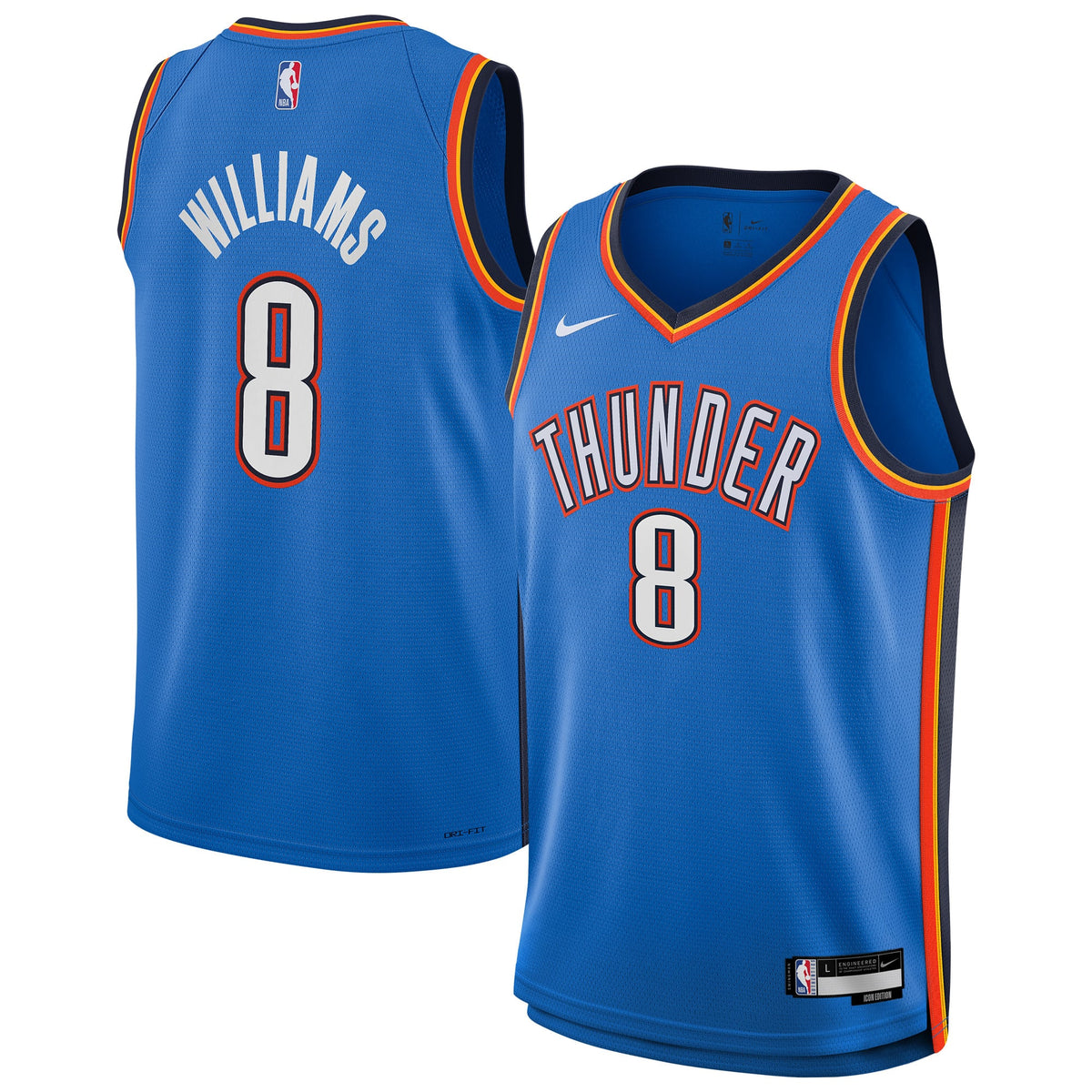 Youth Oklahoma City Thunder Jalen Williams Nike Blue Swingman Jersey - Icon Edition
