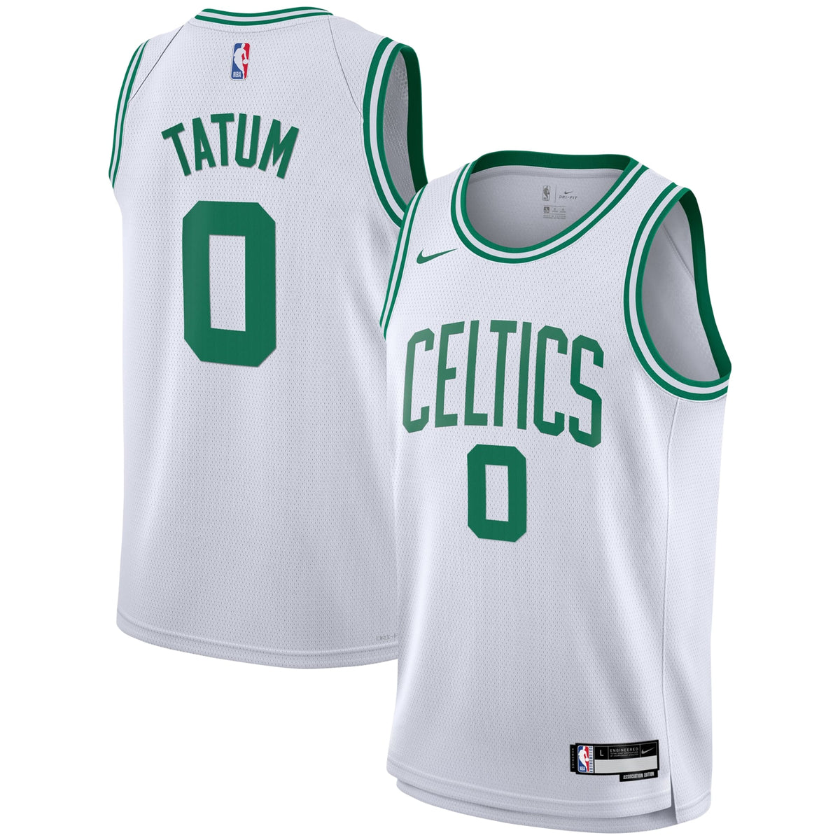Youth Boston Celtics Jayson Tatum Nike White Swingman Jersey - Association Edition
